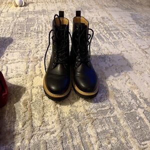 DREW Black Lace Up Boots - like new!